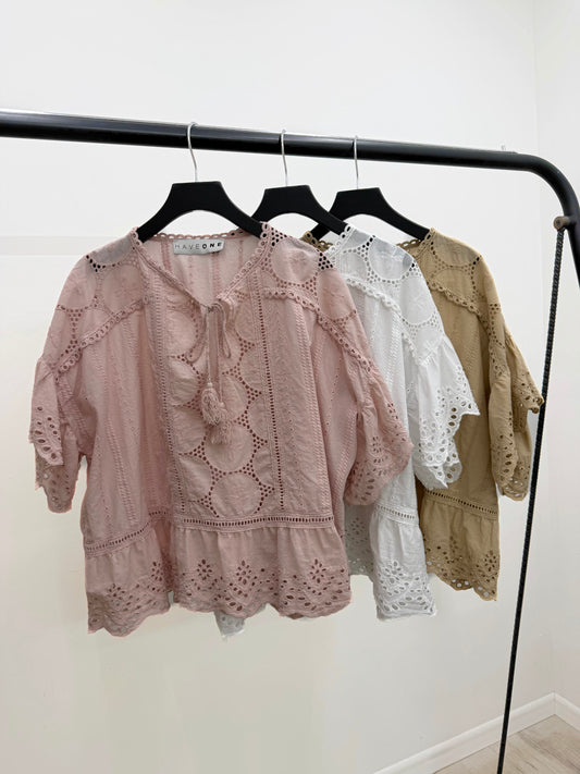 Haveone - Blusa Sangallo Volant