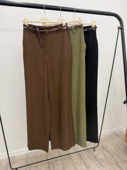 Haveone - Pantalone Palazzo Cintura