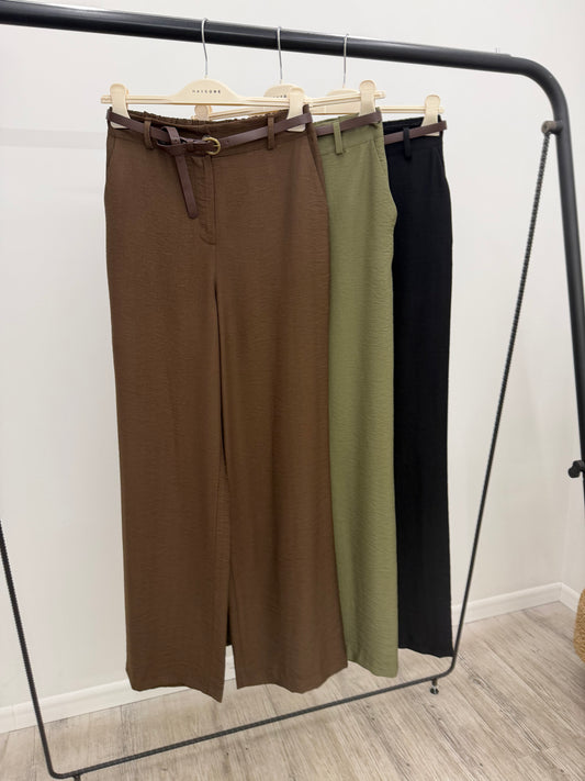 Haveone - Pantalone Palazzo Cintura