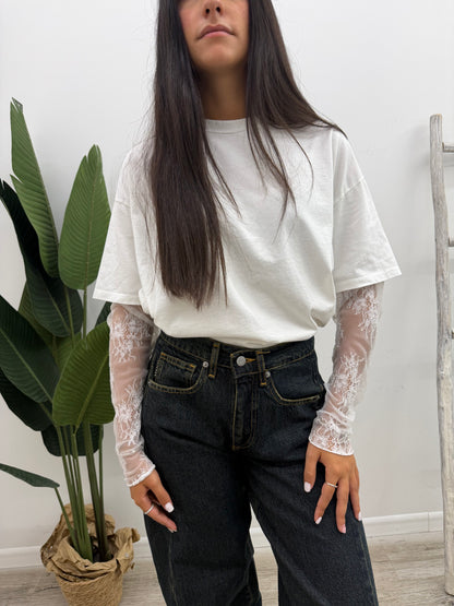 Susy Mix - Tshirt Manica Pizzo