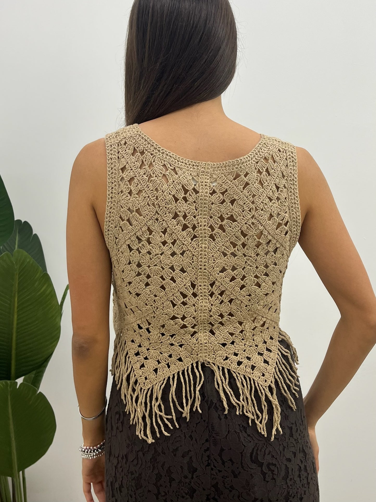 Vicolo - Top Macramé Frangette
