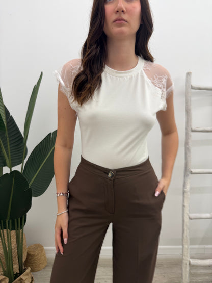 Susy Mix - Tshirt Spallina Pizzo