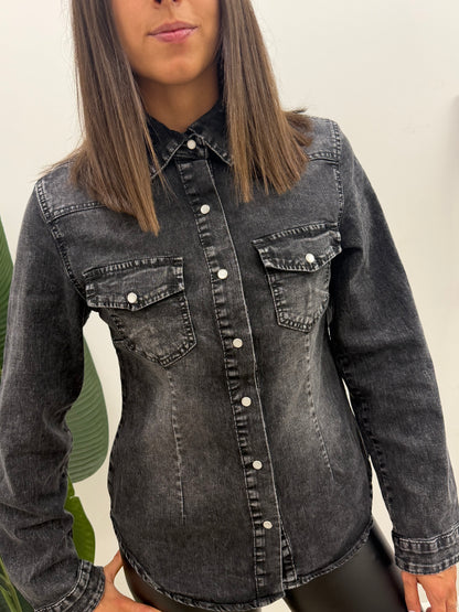 Susy Mix - Camicia Denim Black