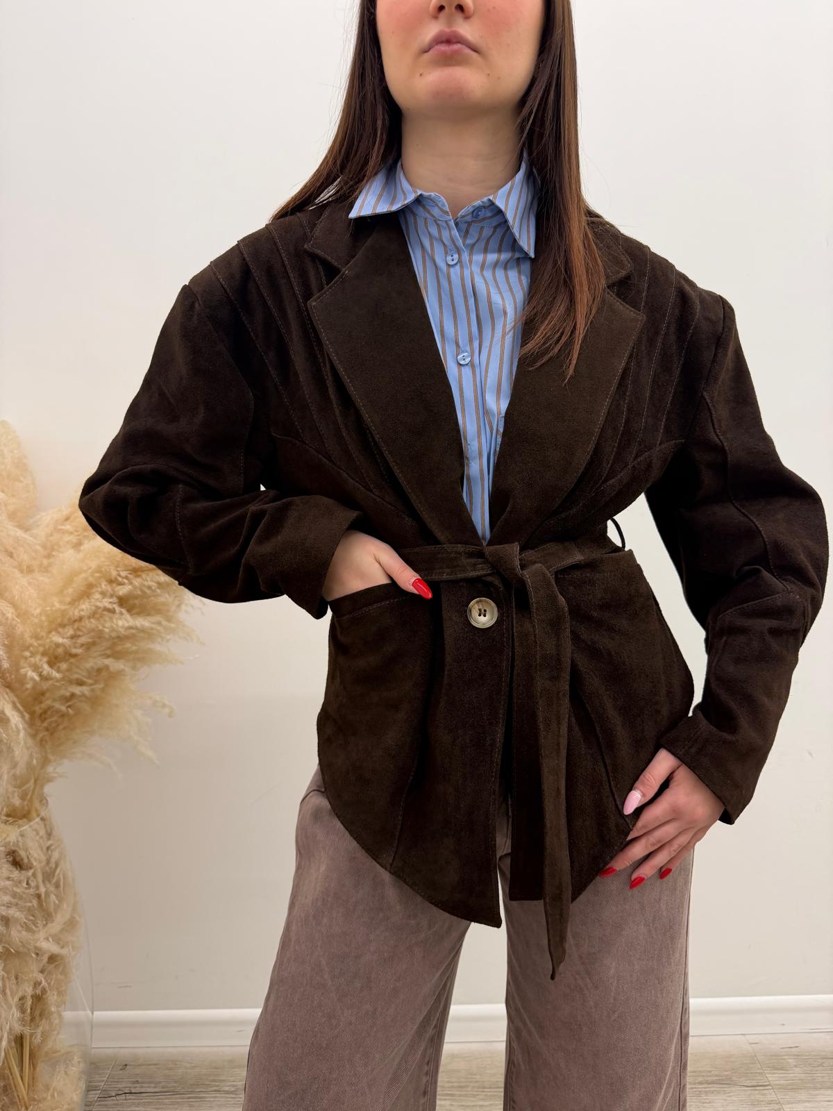 Vicolo - Giacca Suede Cintura