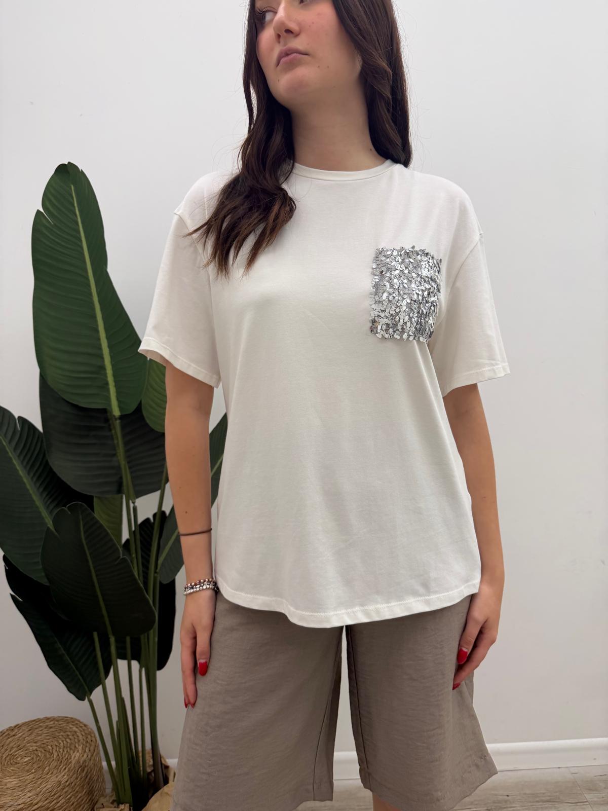 Susy Mix - Tshirt Taschino Paillettes