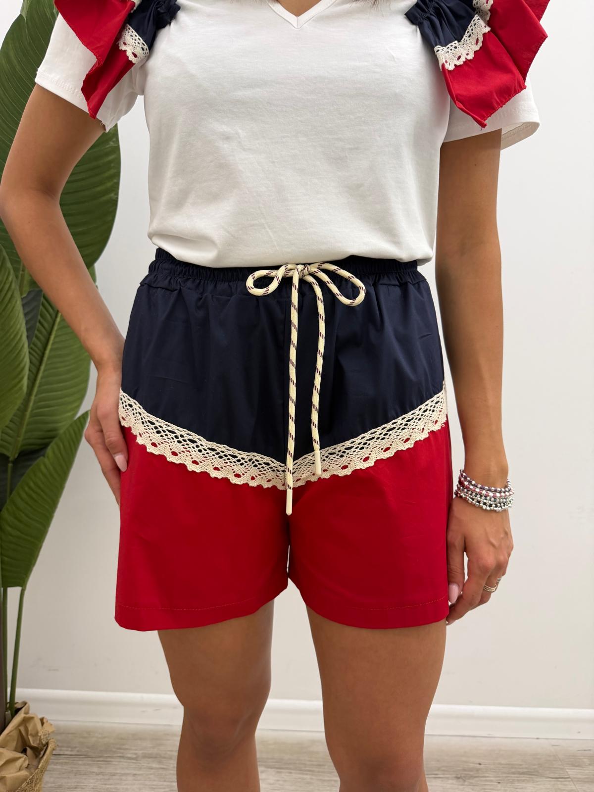 Susy Mix - Shorts Popeline Bicolor