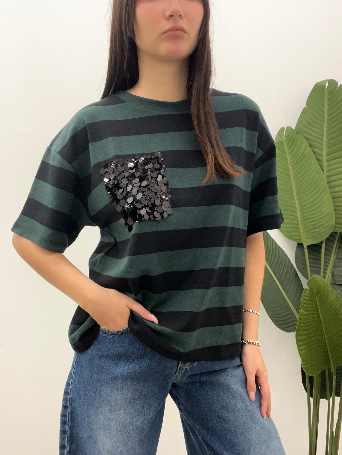 Susy Mix - Maglia Taschino Paillettes