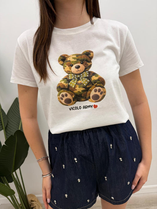 Vicolo - Tshirt Teddy Army