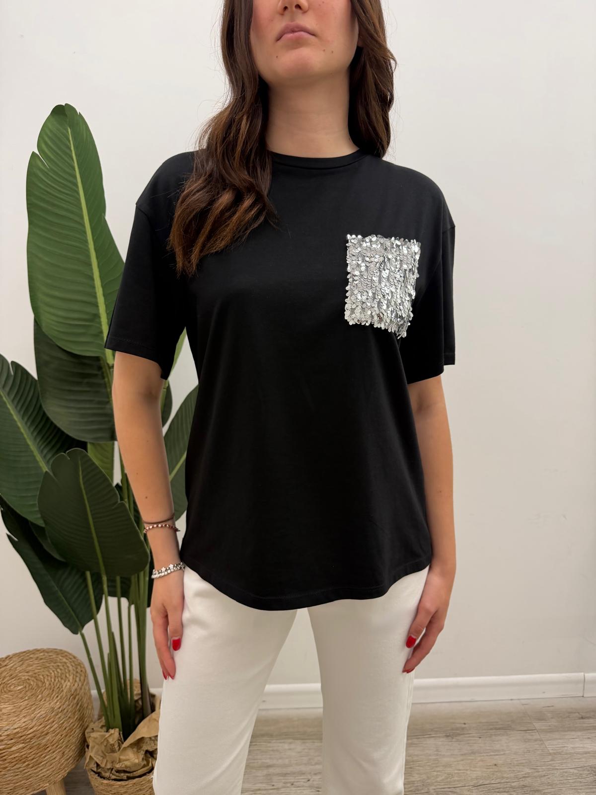 Susy Mix - Tshirt Taschino Paillettes