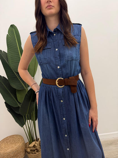 Susy Mix - Abito Chemisier Chambray