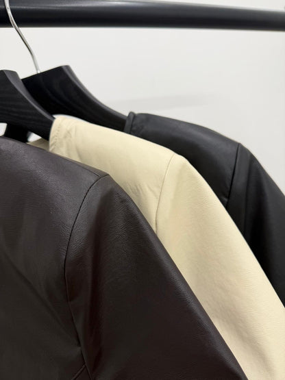 Tensione In - Giacca Ecopelle Peplum