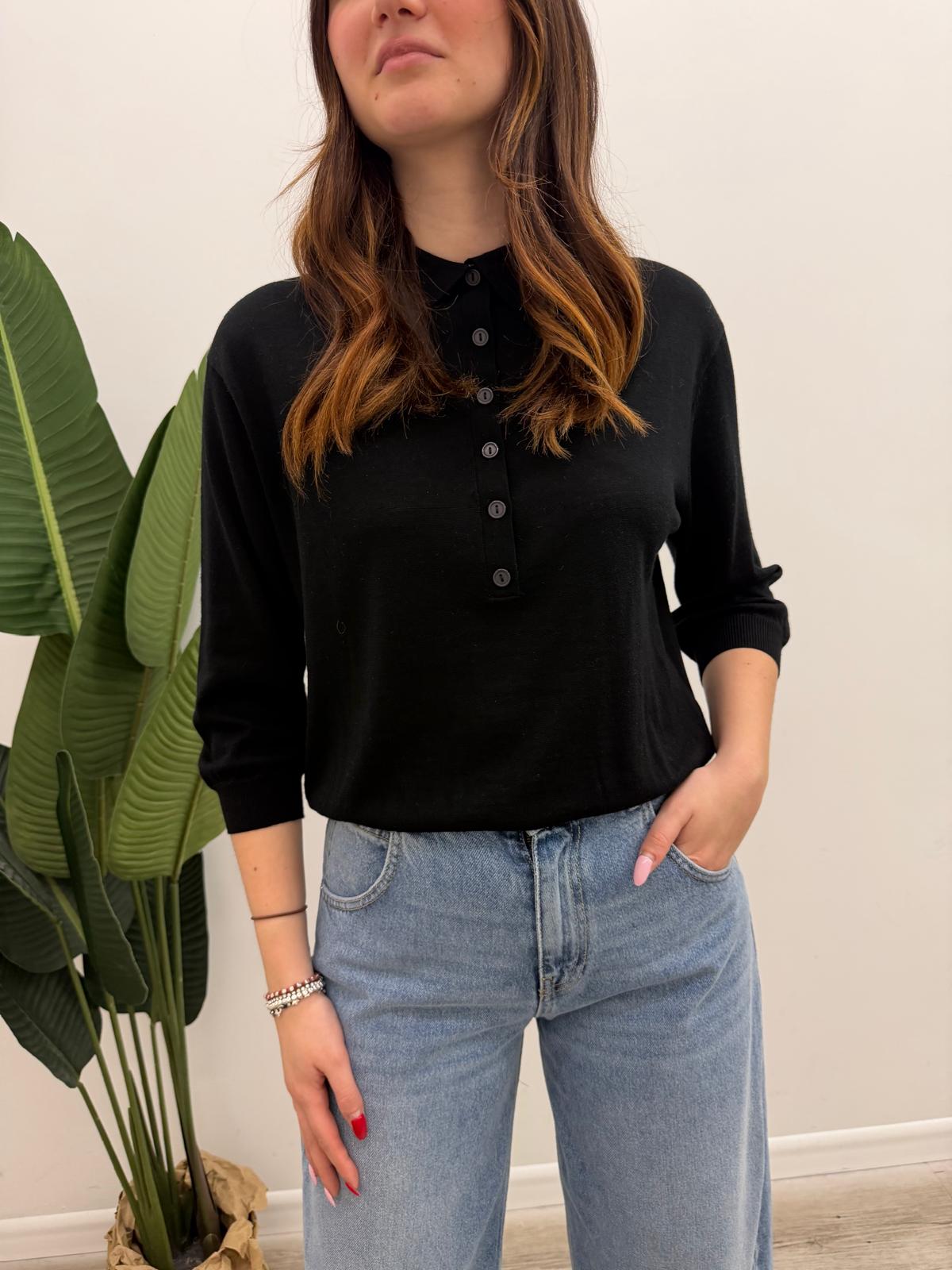 Vicolo - Pull Colletto Bottoni