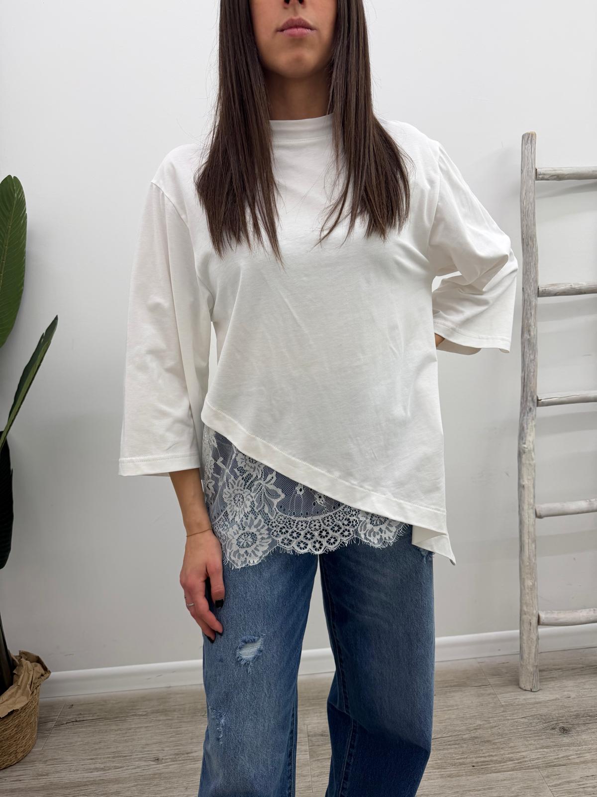 Haveone - Tshirt Obliqua Pizzo