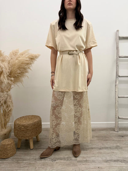 Haveone - Abito Pizzo+Tshirt