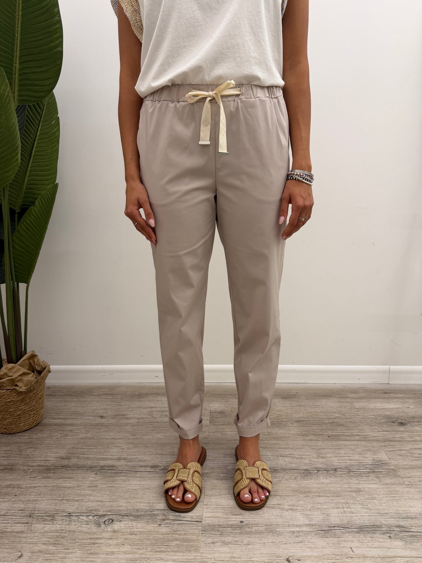 Vicolo - Pantalone Coulisse Popeline