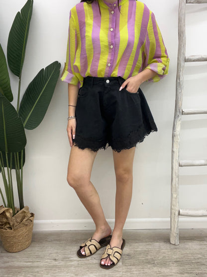 Haveone - Shorts Farfalla Pizzo