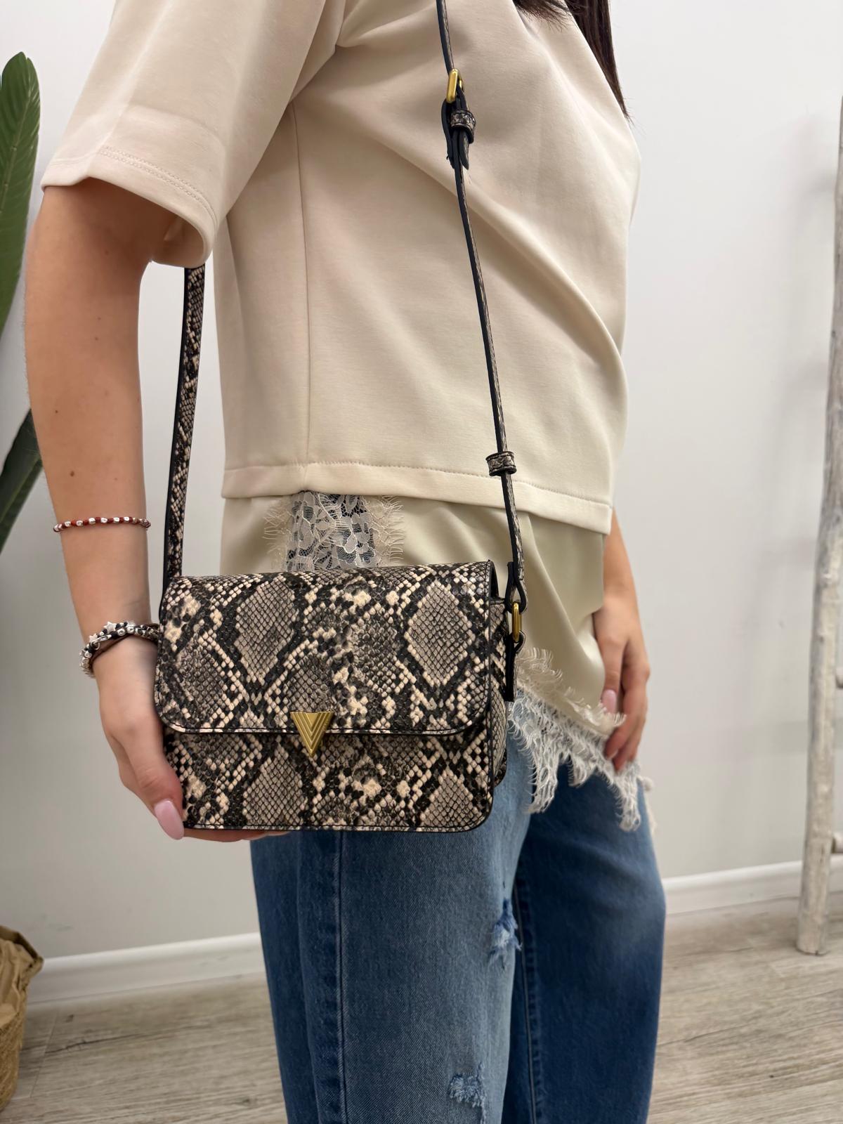 Vicolo - Borsa V-Lock Pitonata