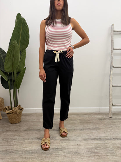 Vicolo - Pantalone Coulisse Popeline
