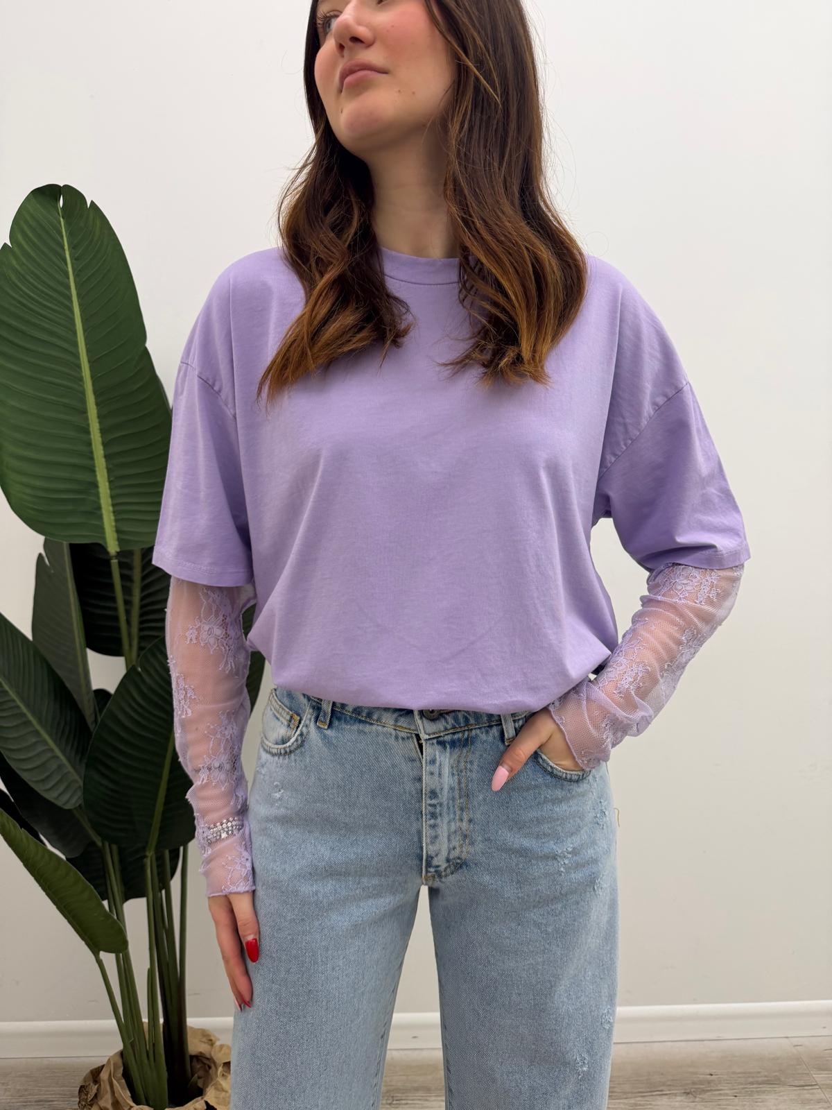 Susy Mix - Tshirt Manica Pizzo
