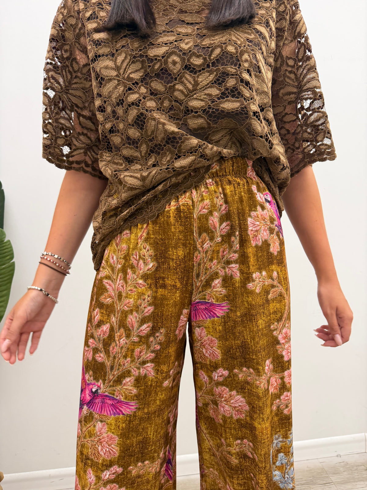 Haveone - Pantalone Stampa Pappagallo
