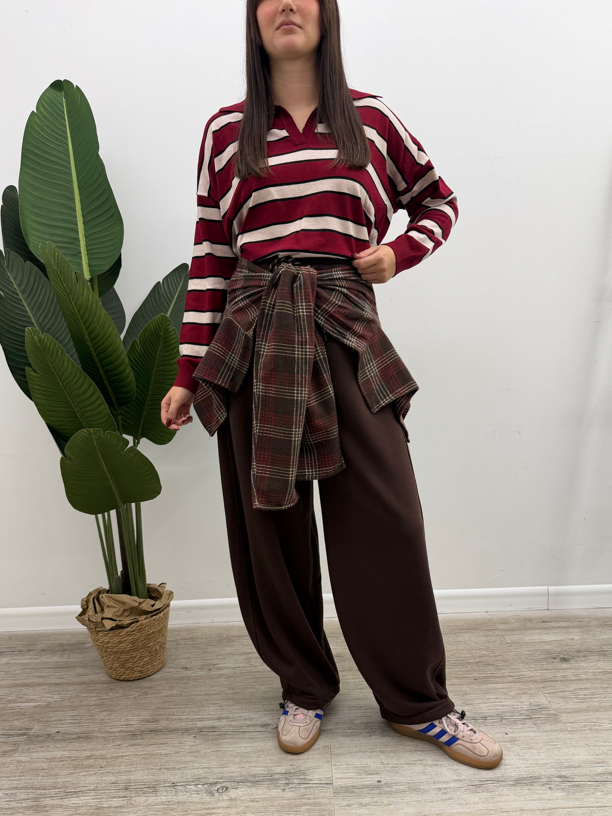 Haveone - Pantalone Inserto Check