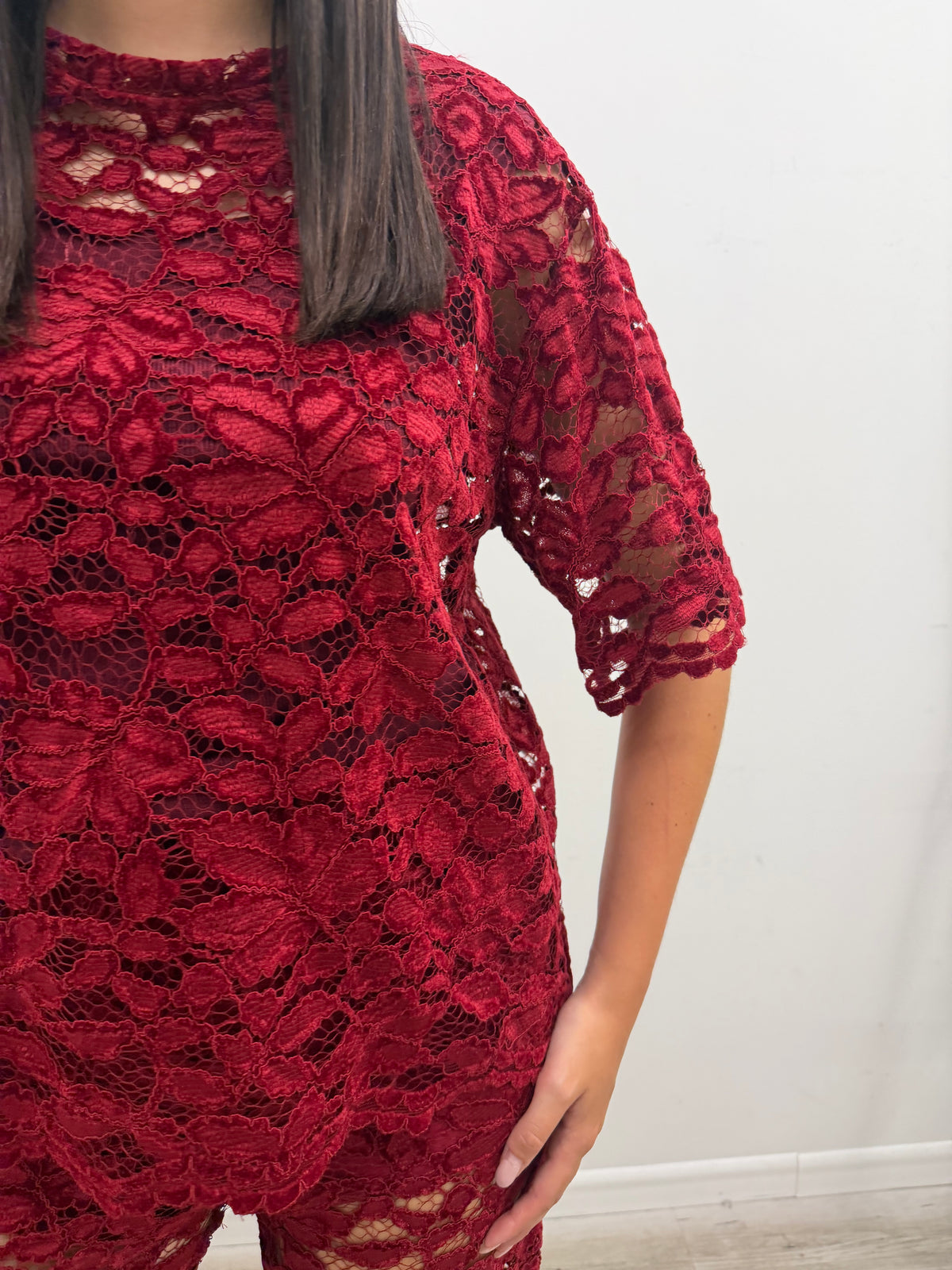 Haveone - Maglia Pizzo Ricamo