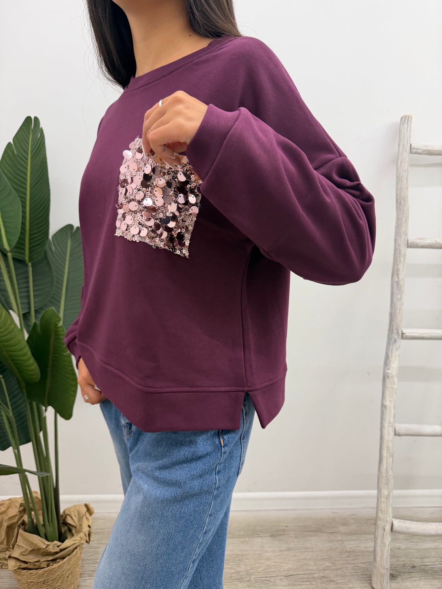 Susy Mix - Felpa Taschino Paillettes