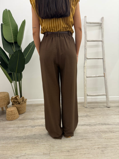 Haveone - Pantalone Palazzo Cintura