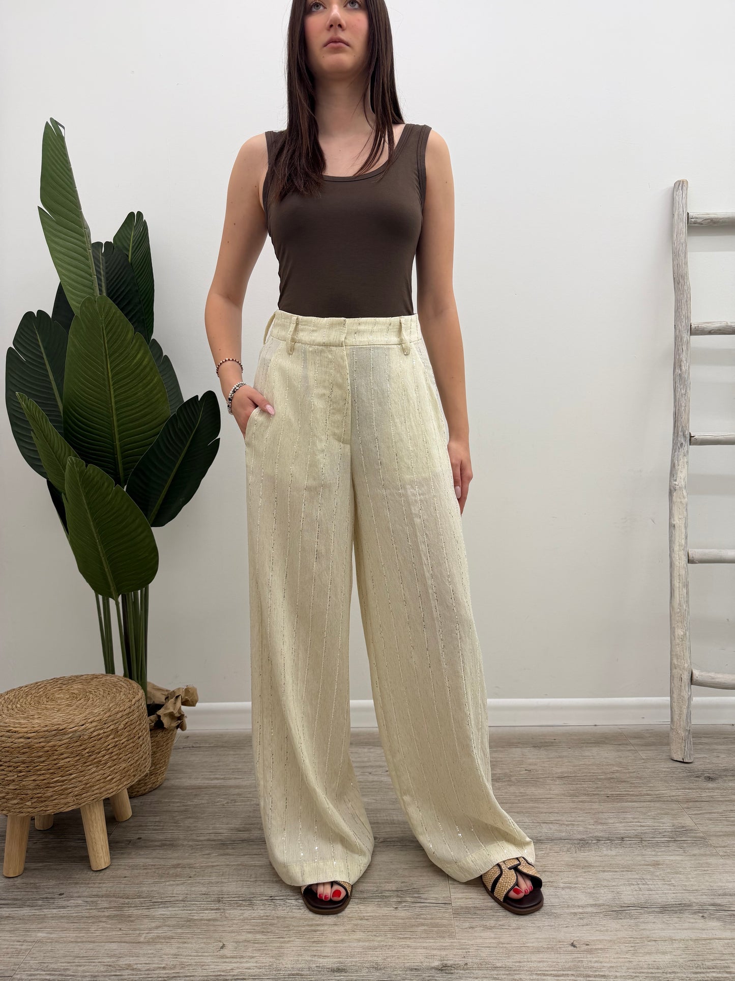 Tensione In - Pantalone Gessato Paillettes