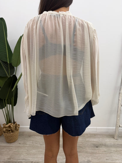 Haveone - Blusa Seta Rouches