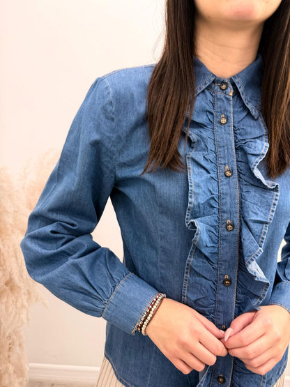 Susy Mix - Camicia Chambray Rouches