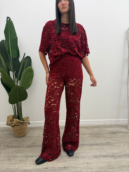 Haveone - Pantalone Pizzo Ricamo