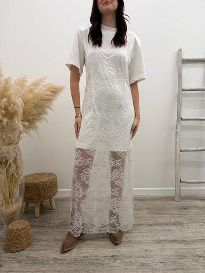 Haveone - Abito Pizzo+Tshirt