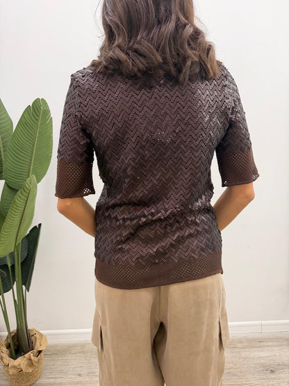 Tensione In - Maglia Traforata Paillettes