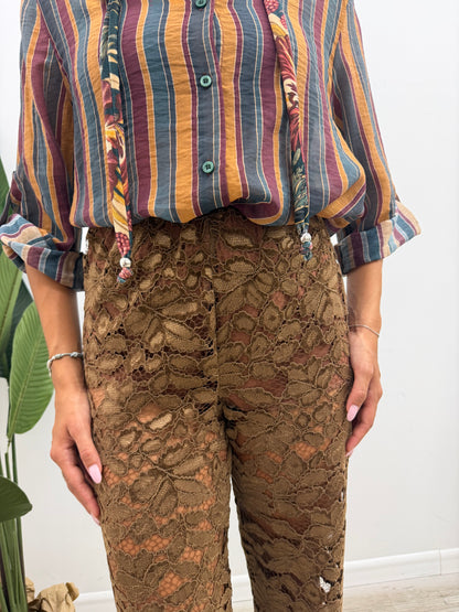 Haveone - Pantalone Pizzo Ricamo