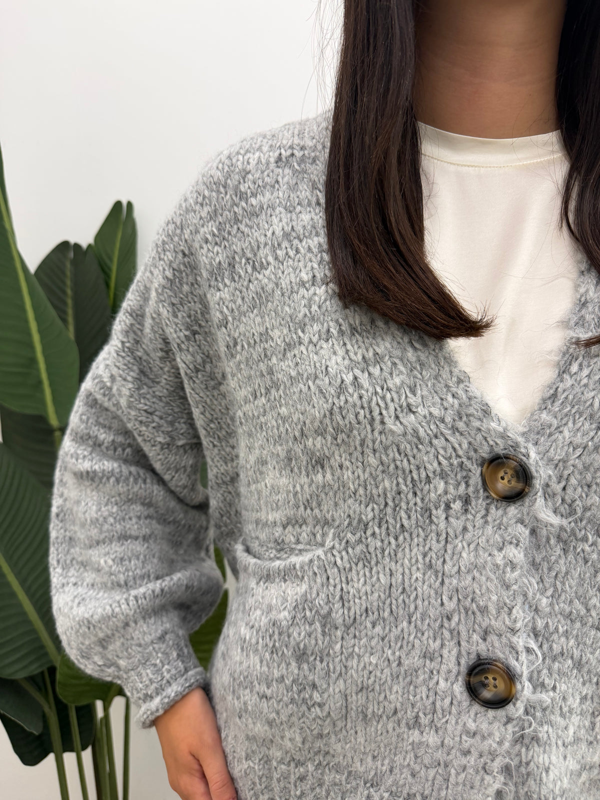 Haveone - Cardigan Bottoni Mélange