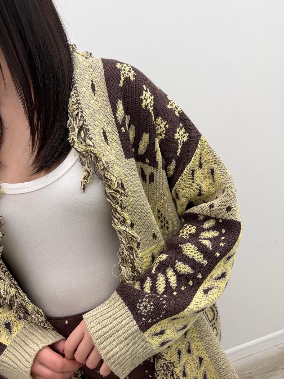 Haveone - Cardigan Paisley Frangette