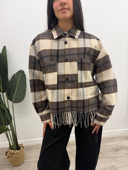 Vicolo - Camicia Quadri Frange