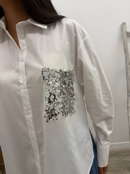 Kontatto - Camicia Taschino Paillettes