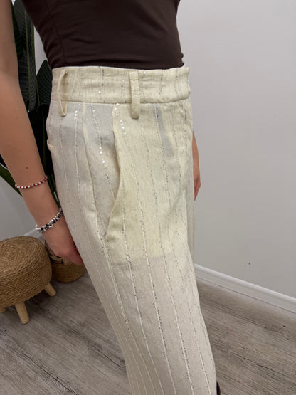 Tensione In - Pantalone Gessato Paillettes