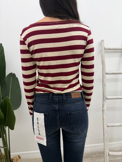 Susy Mix - Maglia Rigata Serafino