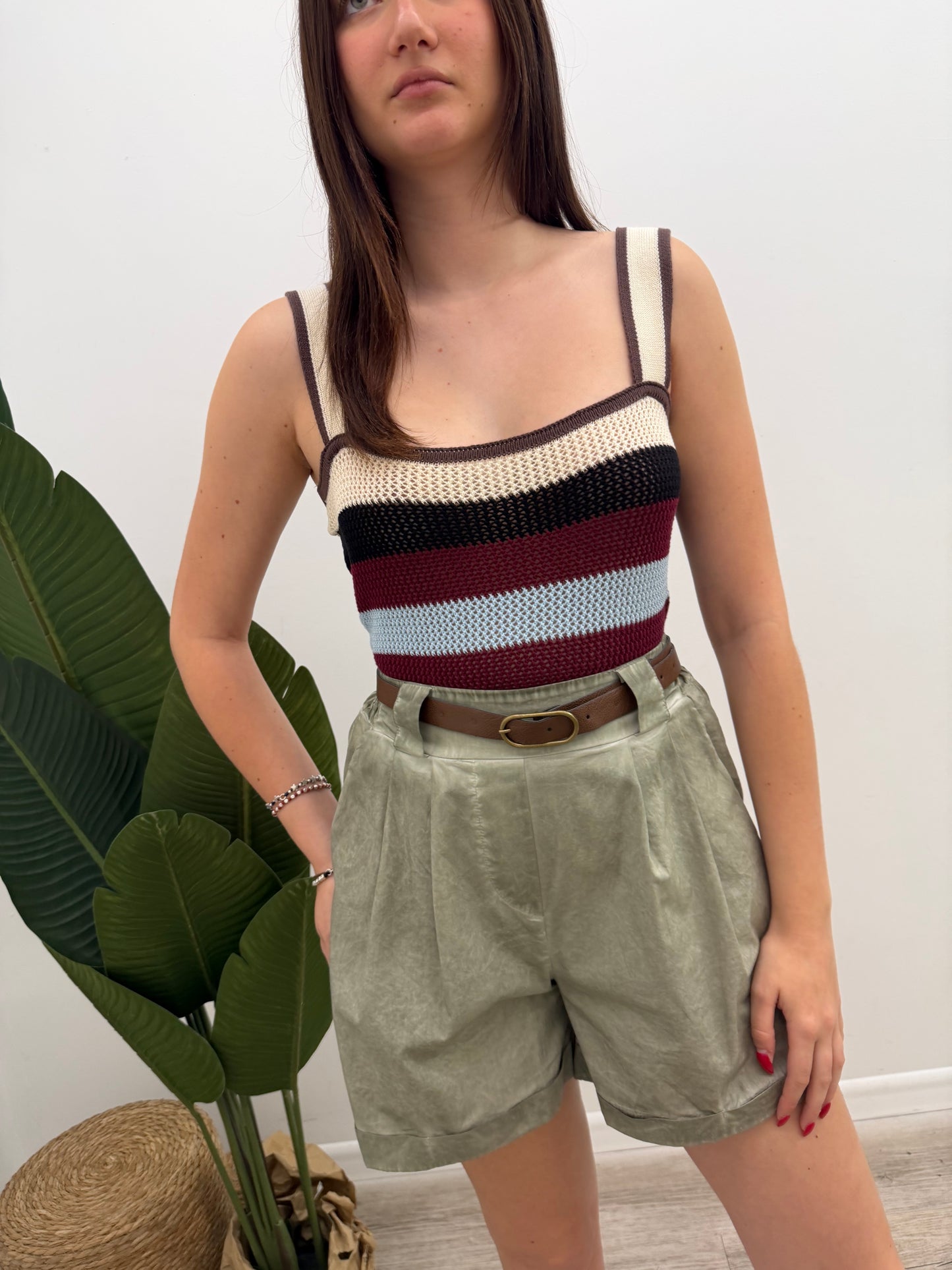 Vicolo - Top Crochet Rigato
