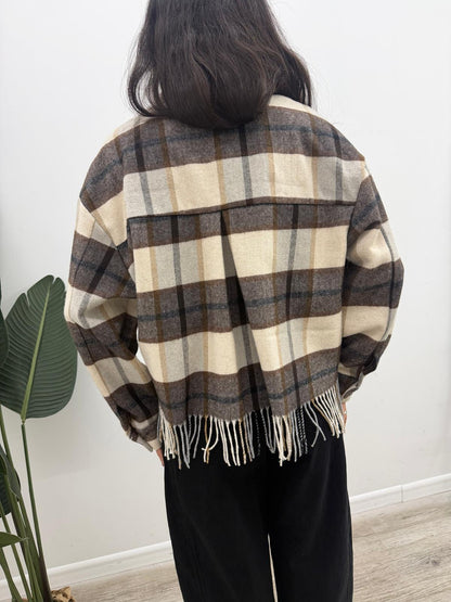 Vicolo - Camicia Quadri Frange