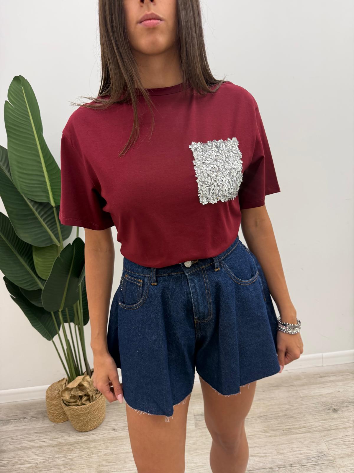 Susy Mix - Tshirt Taschino Paillettes