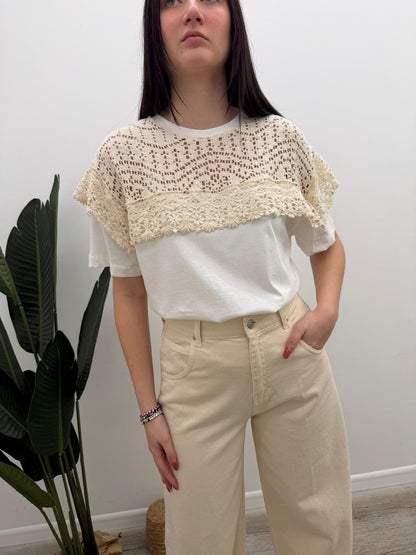 Tensione In - Tshirt Pizzo Ricamo