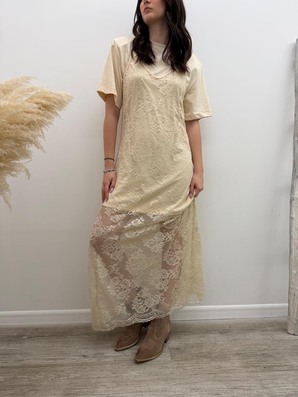 Haveone - Abito Pizzo+Tshirt