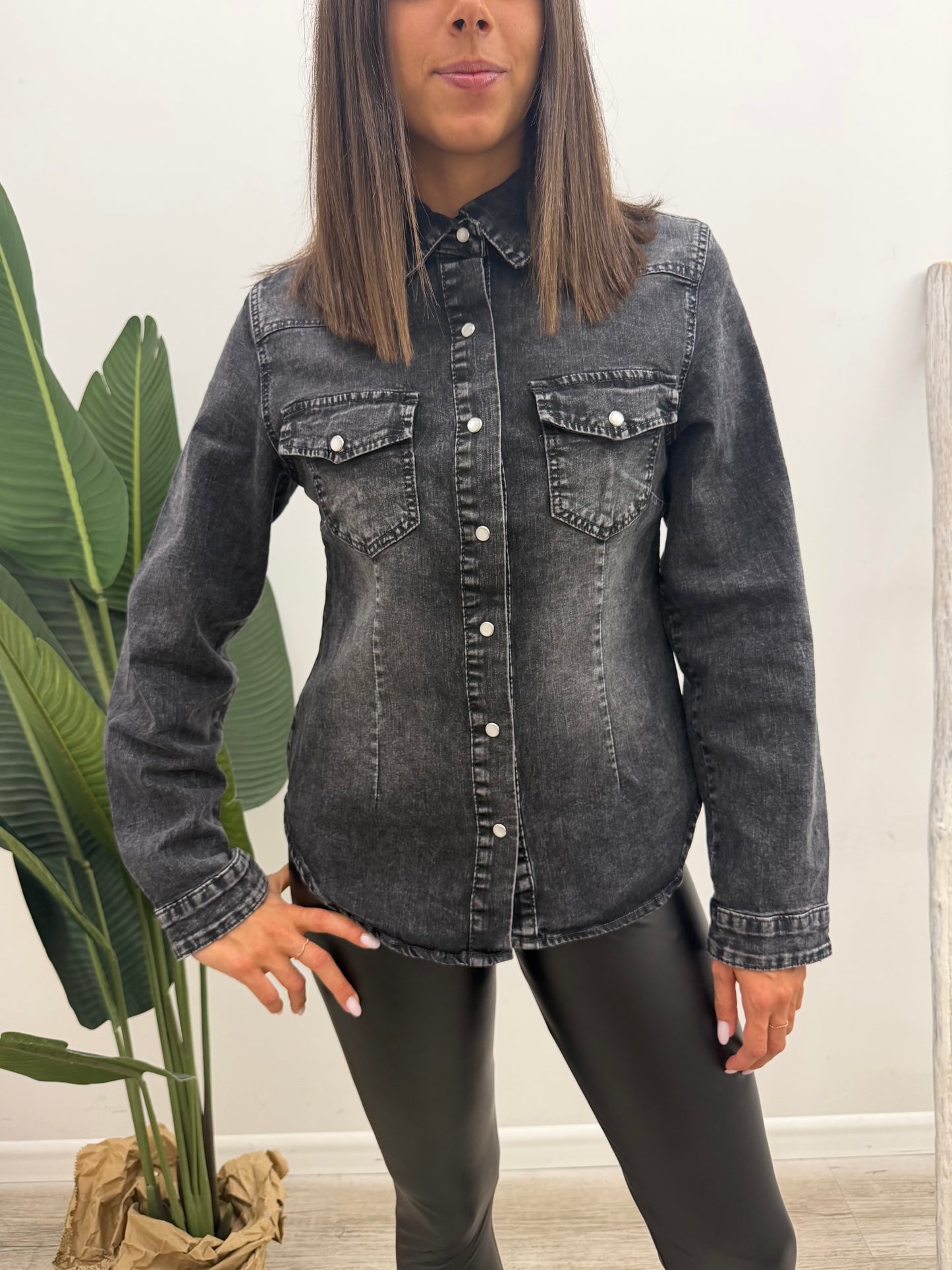 Susy Mix - Camicia Denim Black