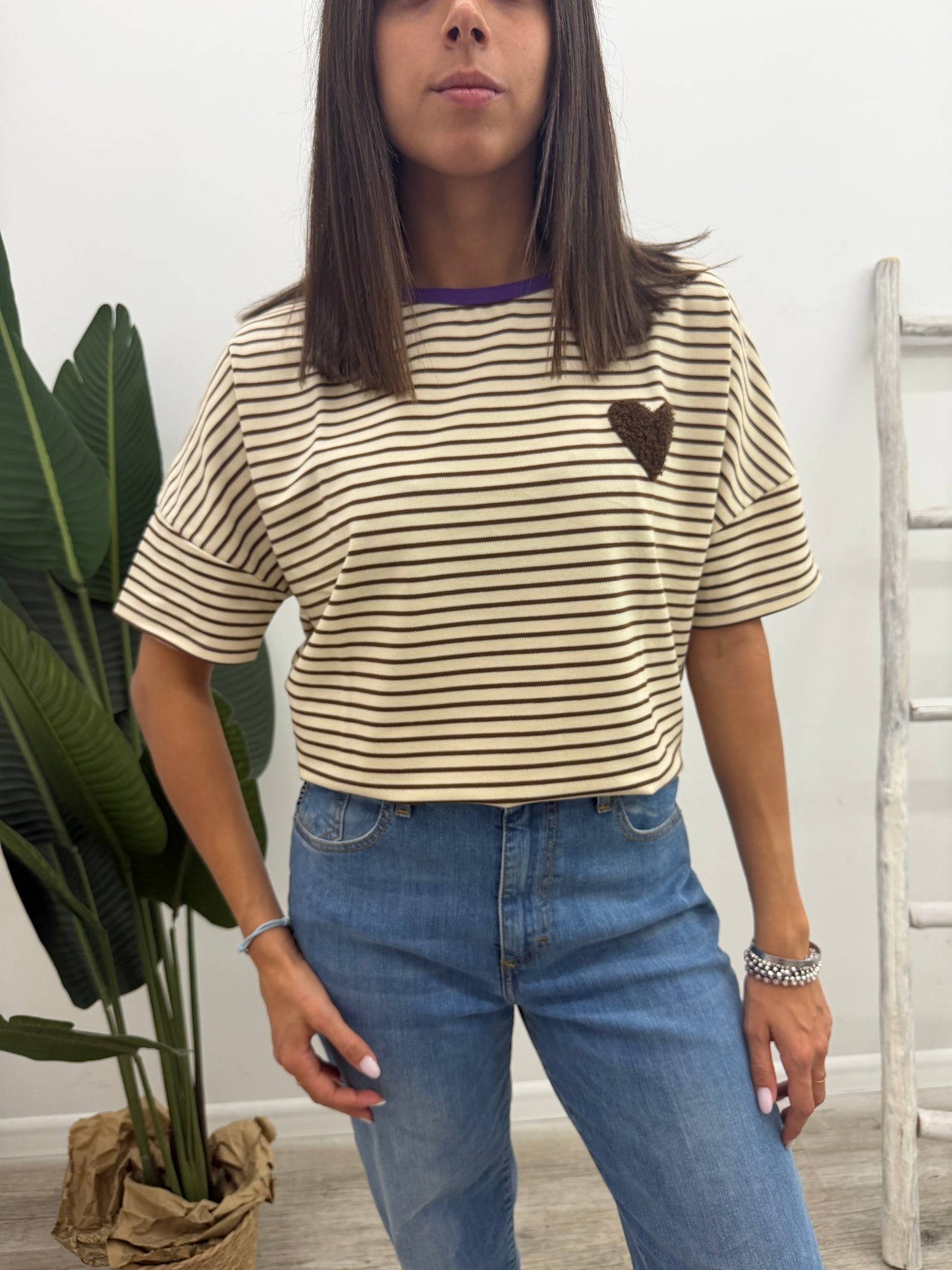 Susy Mix - Tshirt Righine Cuoricino