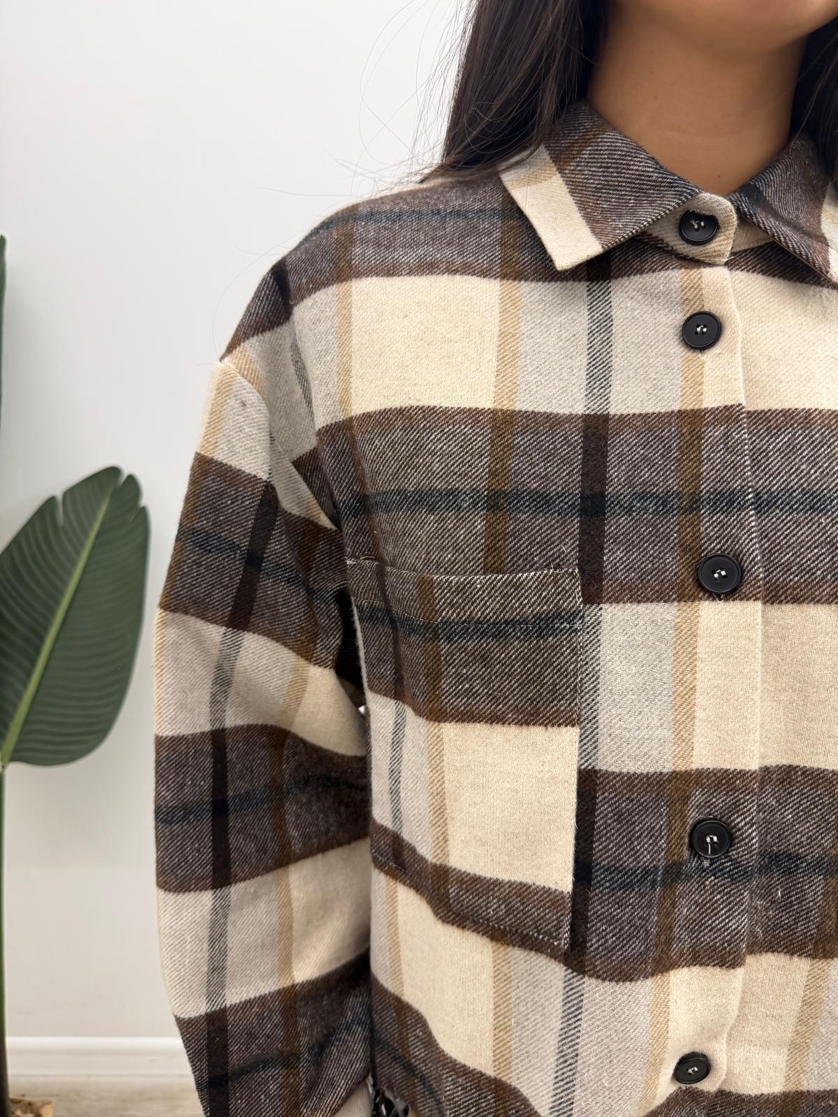 Vicolo - Camicia Quadri Frange