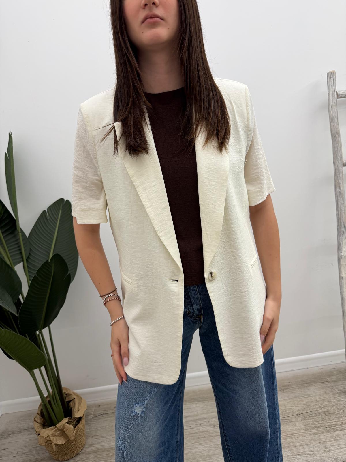 Haveone - Blazer Crinkle Manica Corta